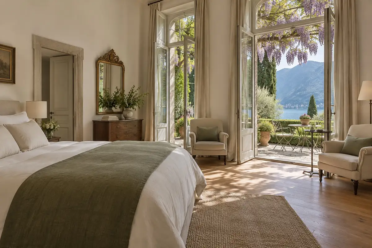 Suite Giardino con porte-finestre sul terrazzino sotto i glicini